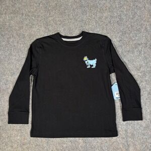 GOAT USA T-Shirt Youth M Black NEW Long Sleeve Graphic Tee GU-0214-YM-BLACK-BG